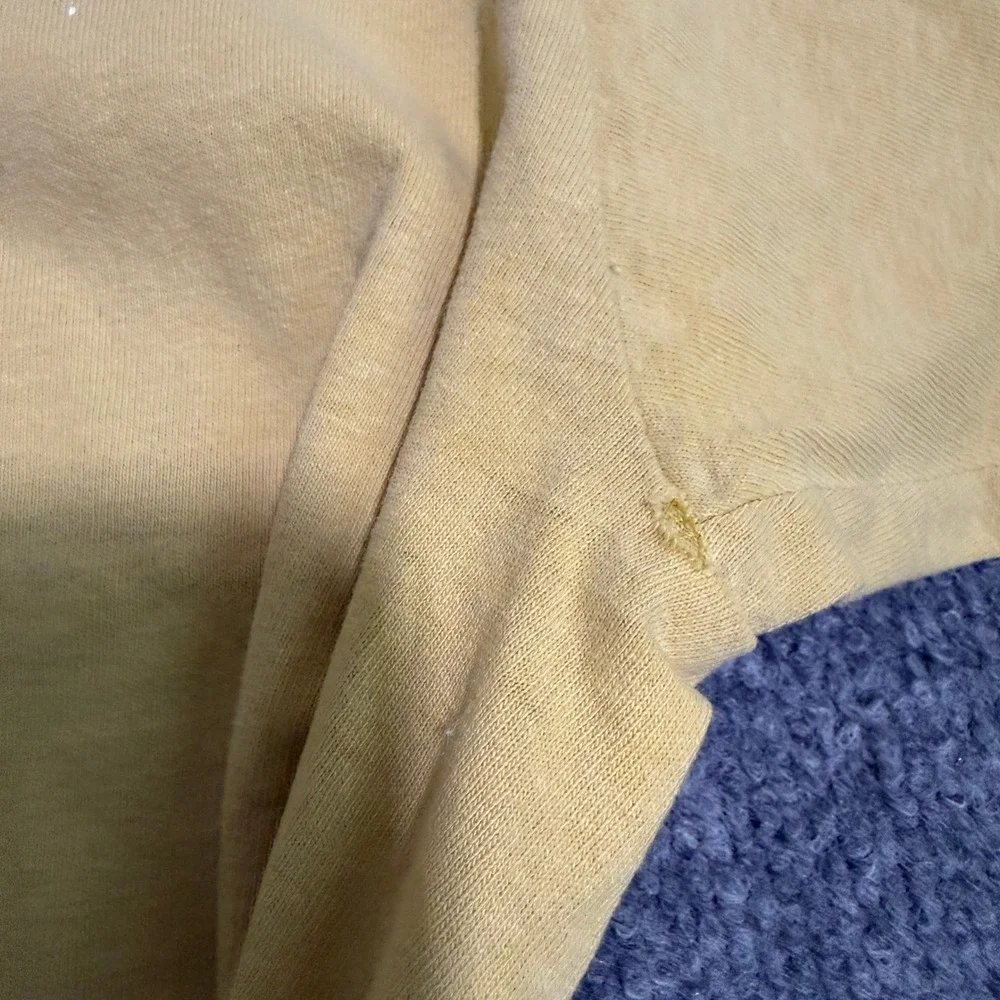 Vintage Nike Athletics 71 Distressed T-Shirt Mens XL/XXL Yellow USA Made